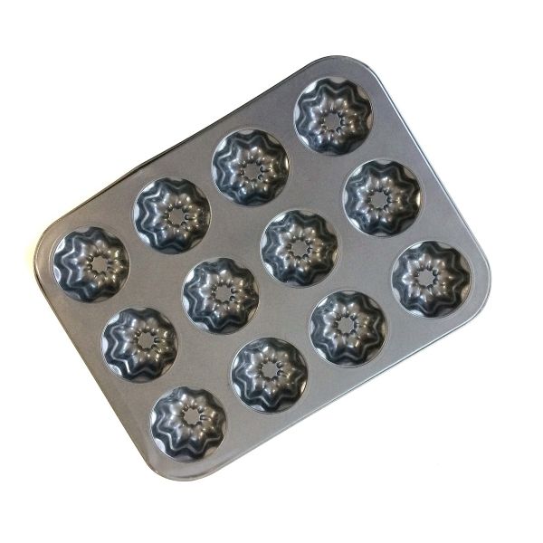 Форма для выпечки металлическая антипригарная | 12 кексов - Звёзды Форма для выпечки металлическая антипригарная | 12 кексов - Звёзды