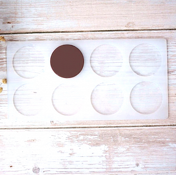 Силиконовая форма для шоколада-мастики-карамели 8 фигур Круг 220*110*3 мм Силиконовая форма для шоколада-мастики-карамели 8 фигур Круг 220*110*3 мм