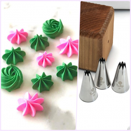 Кондитерская насадка открытая звезда №21 Tulip™ малый размер (diam. 6 mm; 8 лучей)