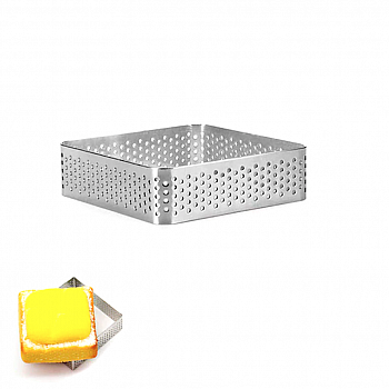 Формы для выпечки нерж.сталь перфорир. | Квадрат (высота 2 см) Формы для выпечки нерж.сталь перфорир. | Квадрат (высота 2 см)