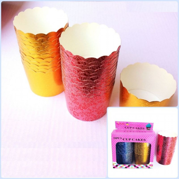 Бумажная капсула плотная для выпечки капкейков Ø низ 5 см, высота 3 см | 24 шт Бумажная капсула плотная для выпечки капкейков Ø низ 5 см, высота 3 см | 24 шт