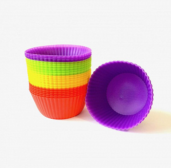 Форма для выпечки Капкейков силиконовая Ø 6.5  высота 4 см | набор 24 шт Форма для выпечки Капкейков силиконовая Ø 6.5  высота 4 см | набор 24 шт