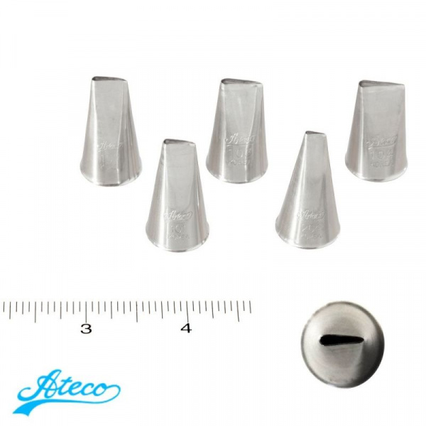 Кондитерская насадка прямой лепесток розы №101-104, 264 Ateco | малый размер Кондитерская насадка прямой лепесток розы №101-104, 264 Ateco | малый размер