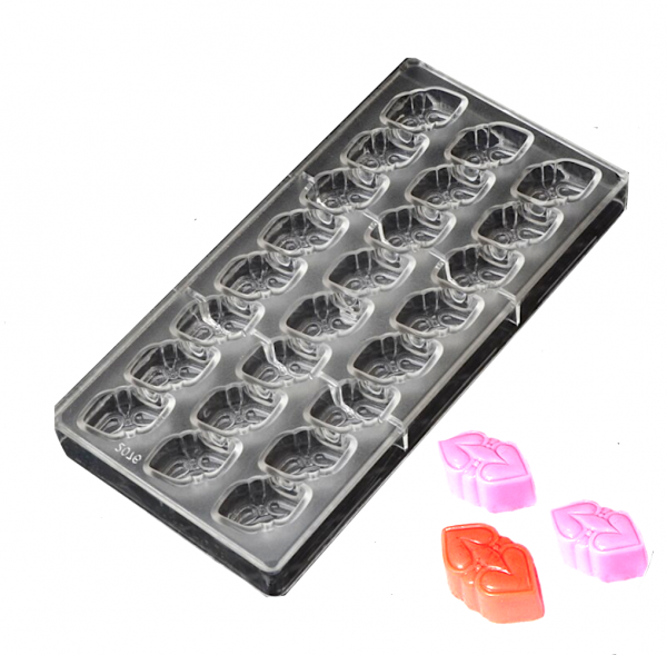 Поликарбонатная форма для шоколада 275*135*24 мм | Двойное Сердце (эконом) Поликарбонатная форма для шоколада 275*135*24 мм | Двойное Сердце (эконом)