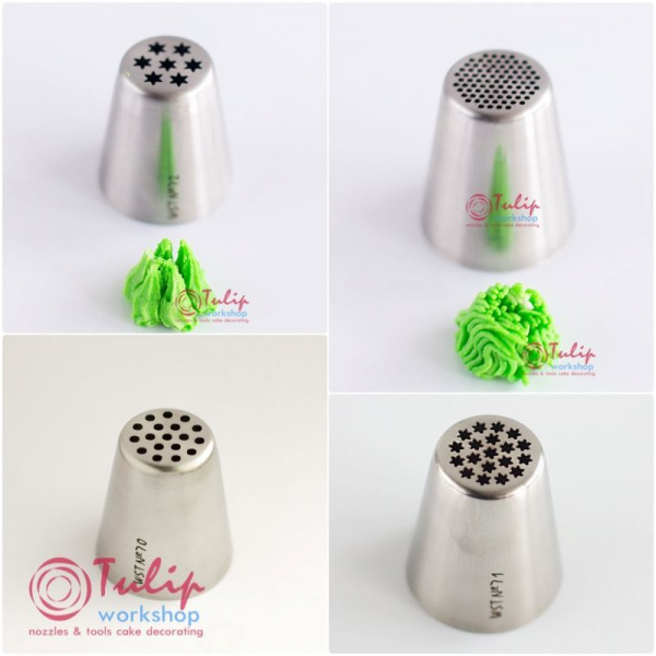 Набор 4L+1XL кондитерские насадки - Травка Набор 4L+1XL кондитерские насадки - Травка