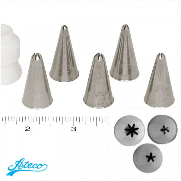 Кондитерская насадка закрытая звезда №23 - 27, 232 Ateco | 5-6-7 лучей малый размер Кондитерская насадка закрытая звезда №23 - 27, 232 Ateco | 5-6-7 лучей малый размер