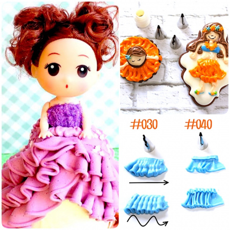 Кондитерски насадки рюшевые №030 - 090 Ateco | Ruffle