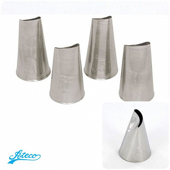 Кондитерская насадка лепесток розы изогнутый №120, 121, 122, 123 Ateco | средний размер Кондитерская насадка лепесток розы изогнутый №120, 121, 122, 123 Ateco | средний размер