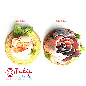 Насадка Малазийский Цветок №312 Нежная Роза | XXL размер (Russian Nozzle # 312 - Delicate Rose | XXL size | By Tulip Workshop)