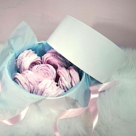 Коробка для выпечки круглая (шайба) 20•8 см СИРЕНЕВАЯ (окно, крышка+дно) | упак. 5-20 шт