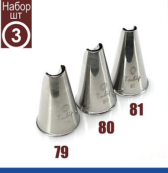 Кондитерские насадки лепесток хризантемы №79, 80, 81 Tulip™ | набор 3 шт (медиум размер) Кондитерские насадки лепесток хризантемы №79, 80, 81 Tulip™ | набор 3 шт (медиум размер)