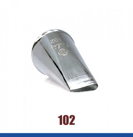 Кондитерская насадка 102 Tulip прорезь 9 мм, лепесток прямой малый