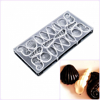 Поликарбонатная форма для шоколада 275*135*24 мм | Морская мод.2061 Поликарбонатная форма для шоколада 275*135*24 мм | Морская мод.2061