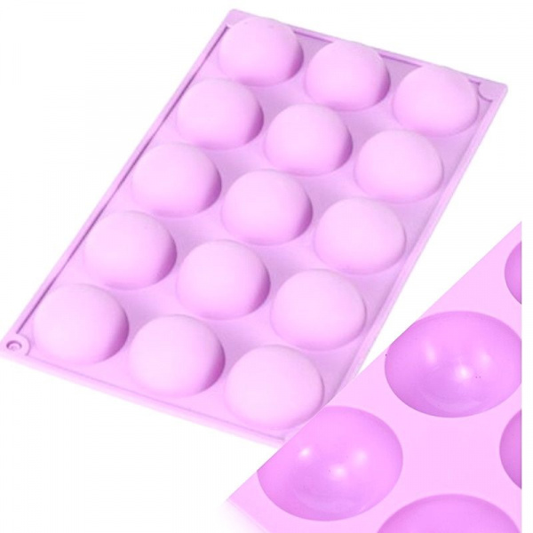Форма силиконовая Полусфера 45*17 мм 15 фигур Форма силиконовая Полусфера 45*17 мм 15 фигур