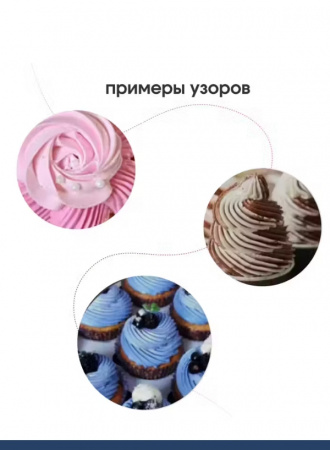 Базовый набор №2 кондитерских насадок 6 шт 7/6FT, 6B, 336, 1B, 1C, 1E Эконом