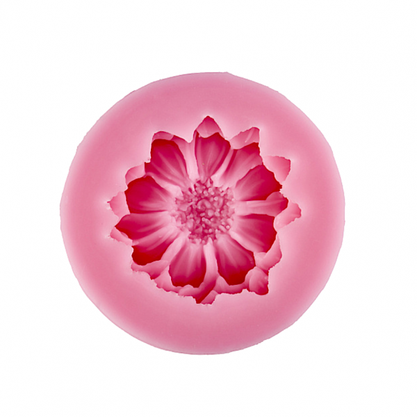 Молд силиконовый (вайнер) Бутон Циния (диам.55 мм) Молд силиконовый (вайнер) Бутон Циния (диам.55 мм)
