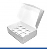 Коробка для 12 капкейков 35•25•11 см Белая (самосборная) | упак. 5-50 шт