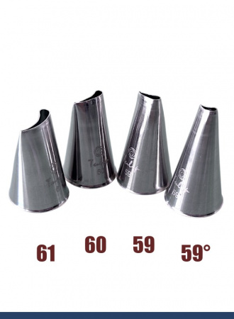 Кондитерская насадка 60 Tulip, Корея, прорезь 9 мм лепесток изогнутый правый